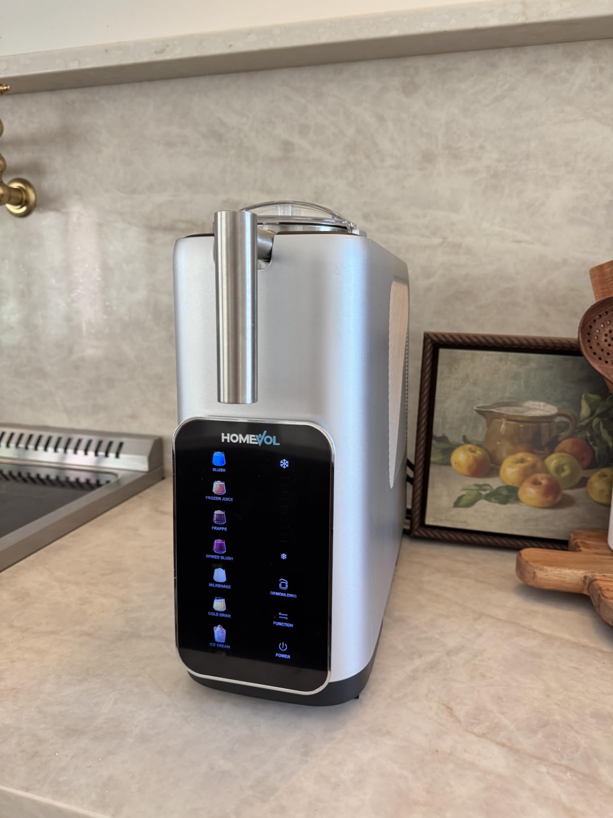 3-in-1 Slushie Machine, Ice Cream Maker & Frozen Drink Maker with 7 Preset Programs, No Ice Needed, 10 Mins Rapid Chill, 300 oz/Hour, LED Display, 304 Stainless Steel, Removable Cup & Stirrer customer photo 2