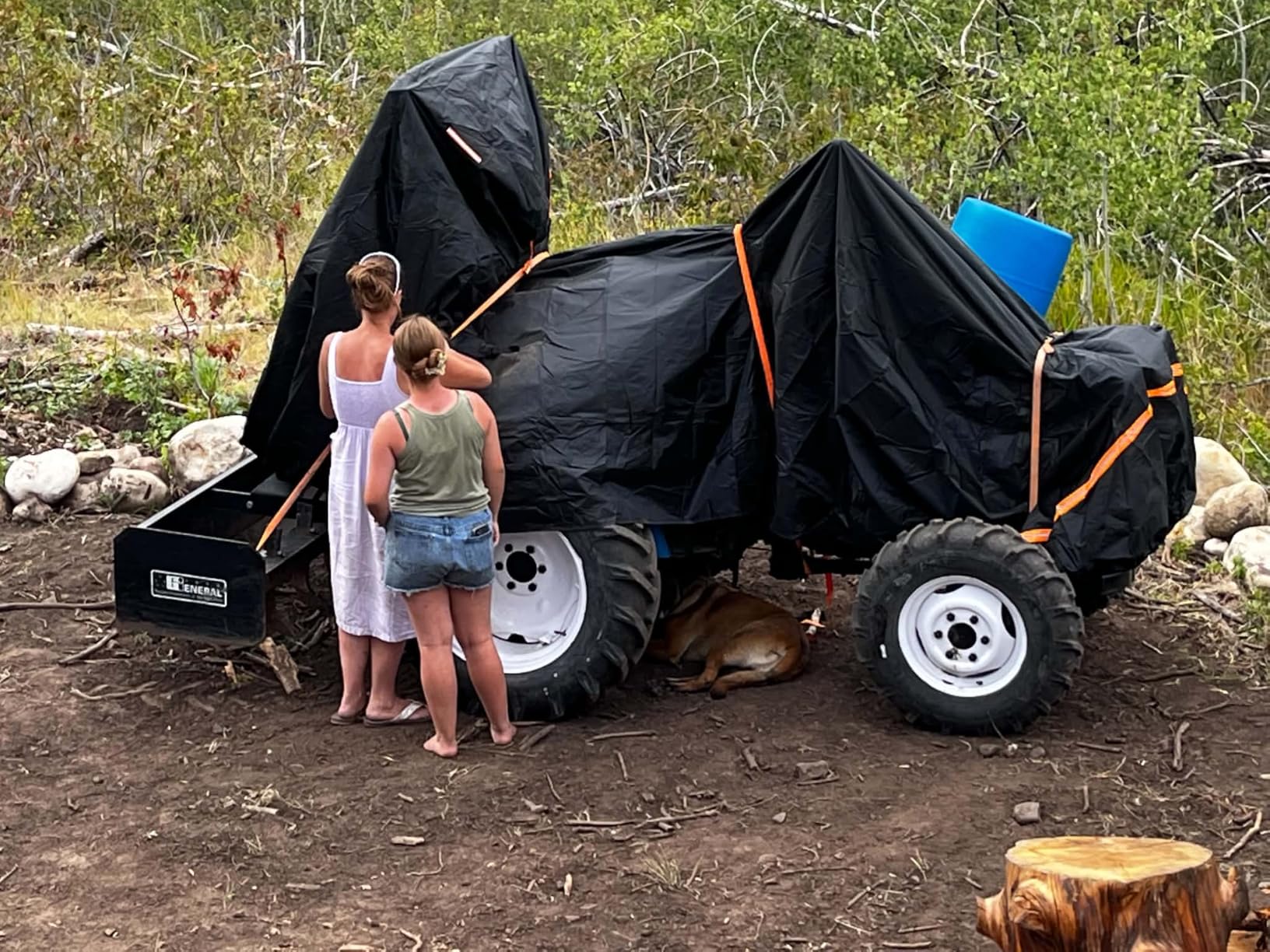Tractor Cover Waterproof Heavy Duty for Farm Tractors with Loader and Backhoe | Fits Kubota BX, John Deere, Massey Ferguson, Mahindra Max, New Holland, Kioti, UV and Dust Protection, Outdoor Storage Cover customer photo 1