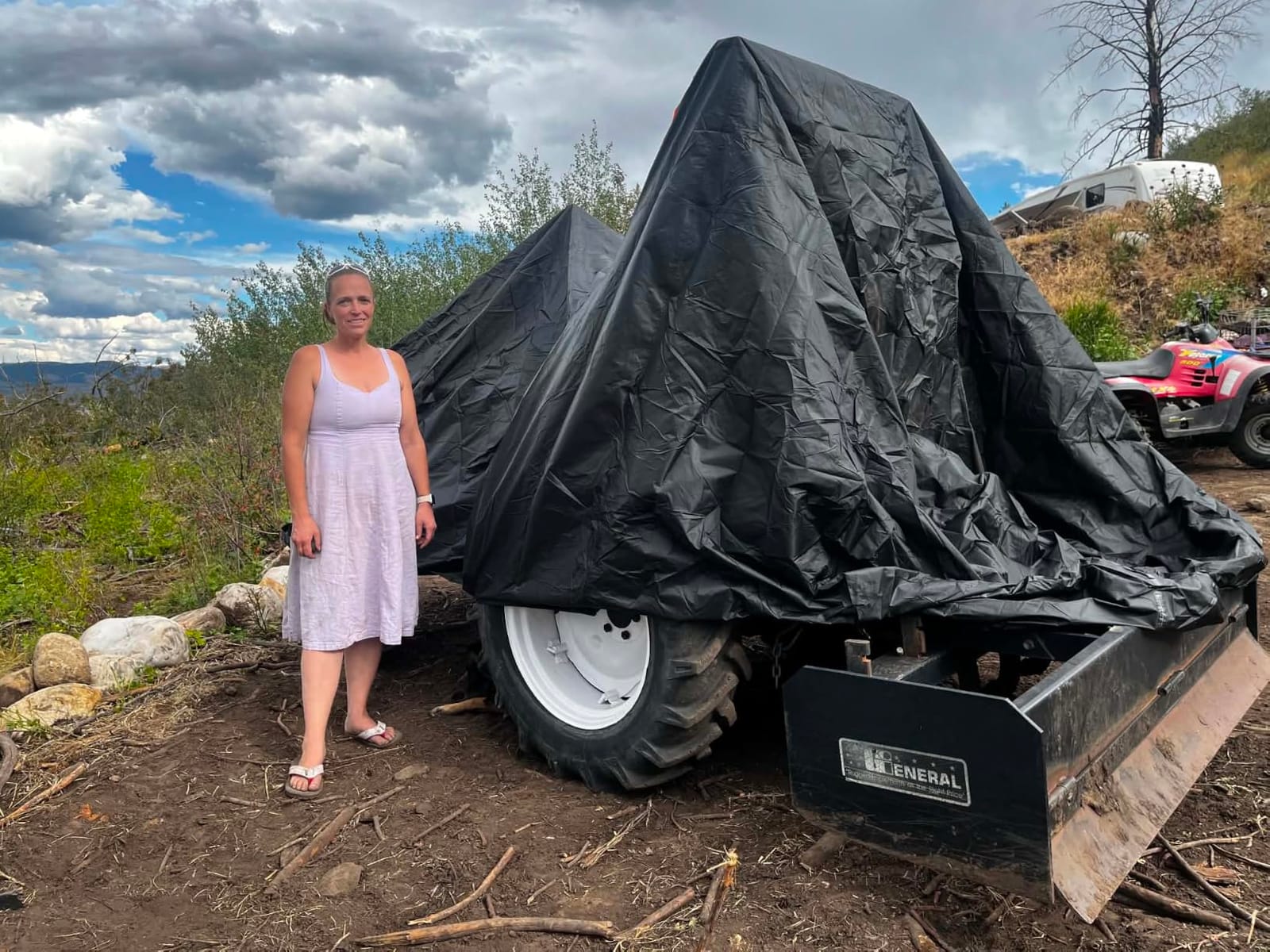Tractor Cover Waterproof Heavy Duty for Farm Tractors with Loader and Backhoe | Fits Kubota BX, John Deere, Massey Ferguson, Mahindra Max, New Holland, Kioti, UV and Dust Protection, Outdoor Storage Cover customer photo 2