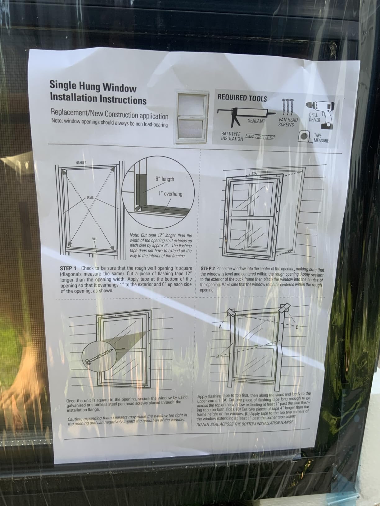 Vinyl Single Hung Sliding Window, 24