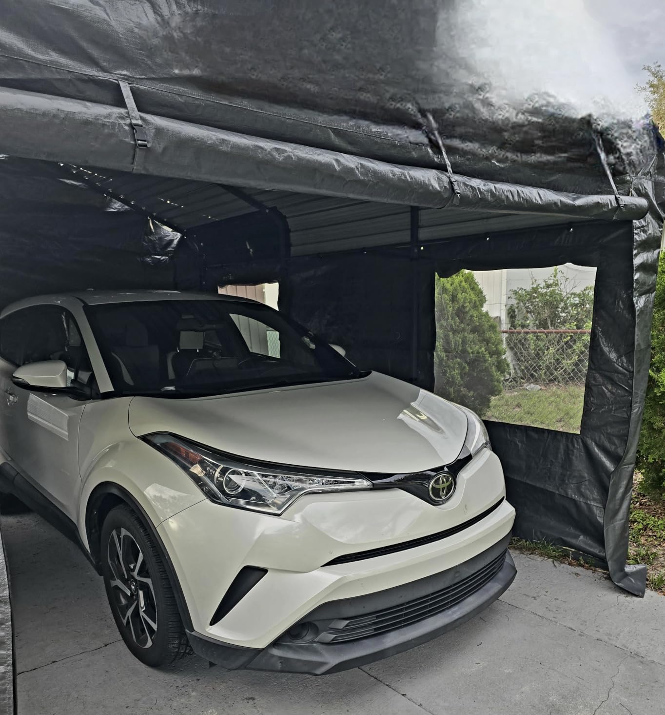 20x40FT Heavy Duty Metal Carport with 132°Steep Anti-Pooling Roof | Oversized RV Car Port with Galvanized Steel Frame, Outdoor Shelter for Multiple Cars, Pickups, Bass Boats and Tractors customer photo 1
