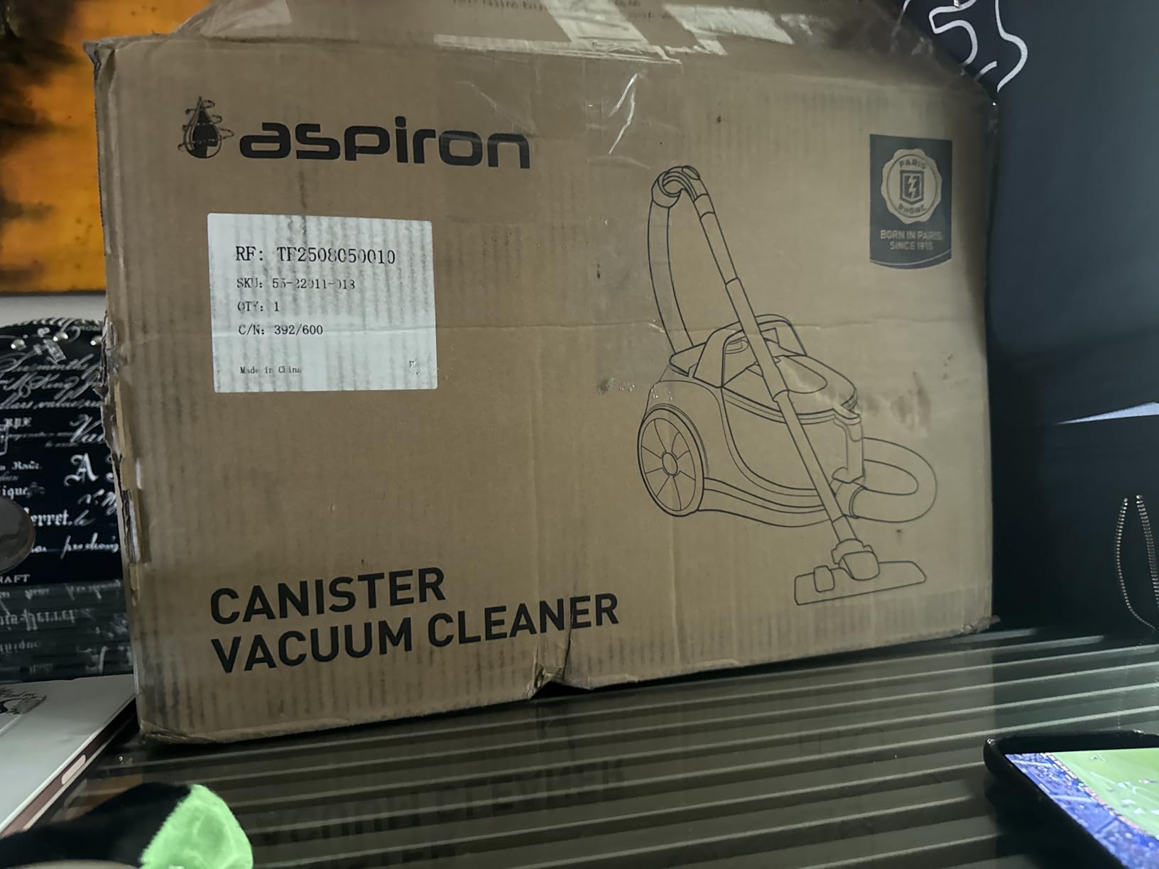 Aspiron Canister Vacuum, Upgraded 1600W Bagless Canister Vacuum Cleaner | Auto Cord Rewind, H13 HEPA Filter, 4Qt Large Capacity, 5 Tools for Hard Floors, Carpet, Pet, Upholstery, Tiles, Navy customer photo 1