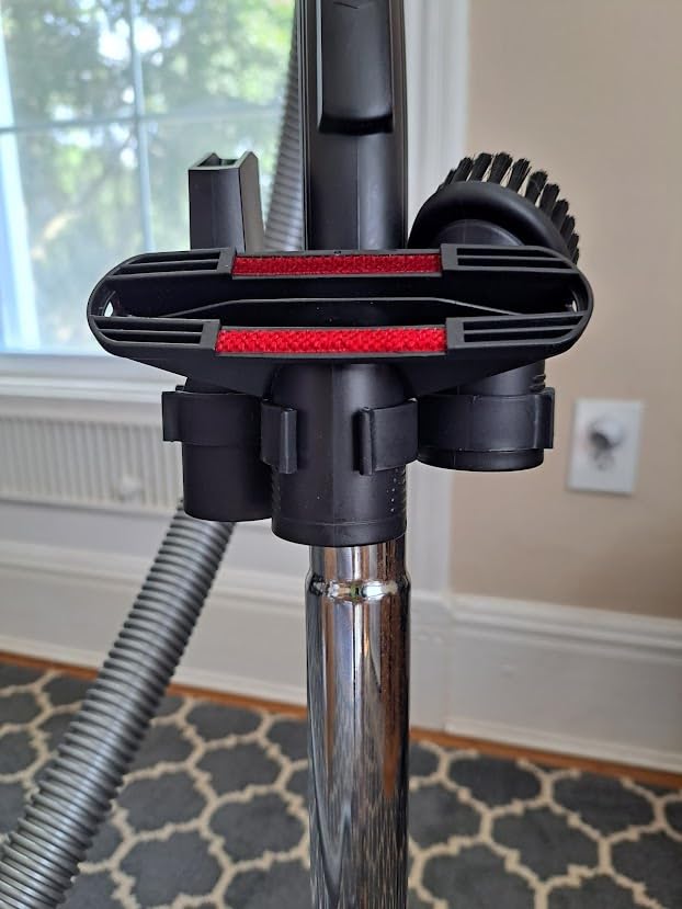 Aspiron Canister Vacuum, Upgraded 1600W Bagless Canister Vacuum Cleaner | Auto Cord Rewind, H13 HEPA Filter, 4Qt Large Capacity, 5 Tools for Hard Floors, Carpet, Pet, Upholstery, Tiles, Navy customer photo 2