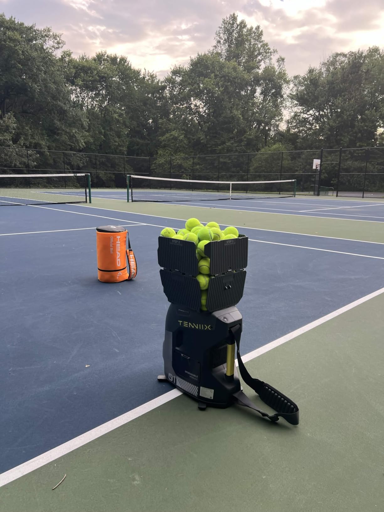 Basic Tennis Ball Machine, 18.7LB Portable Tennis Robot | 4H Runtime & 100+ Ball Capacity, Smart App & Voice Control, Multi-Training Mode, LED Display, 75MPH, Ideal for Beginner & Pro customer photo 2