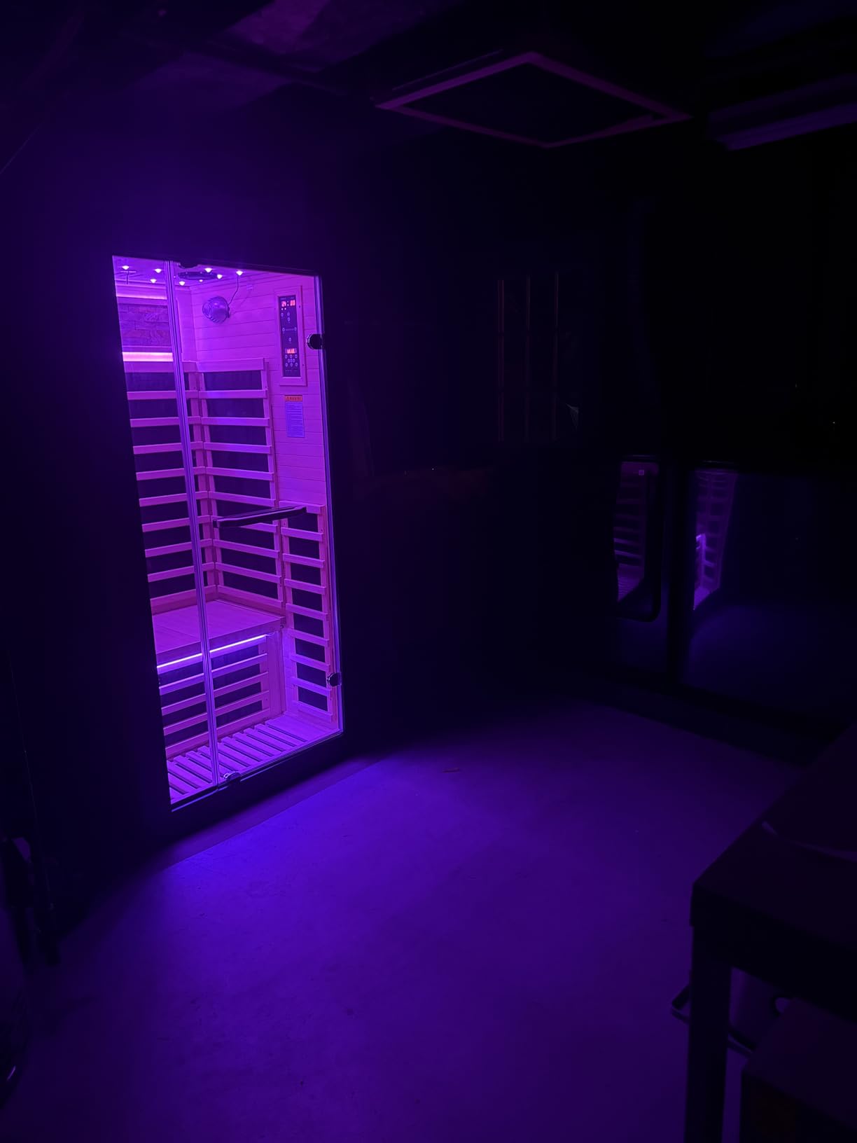 OUTEXER 2-3 Person Steam Sauna Traditional Saunas 240V 3KW Home Spa Room | Wet Indoor Saunas 7 Color LED Lights with Heater, Sauna Stone, Wooden bucket, Spoon, Thermometer, Hourglass, Cup holder customer photo 1