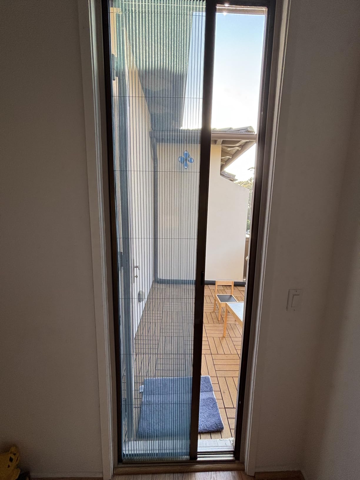 No-Drilling Retractable Sliding Screen Door,Heavy-Duty Aluminum Frame,Invisible Folding Screen Door for Patio French Front Kitchen Bedroom Doors,Customize Size customer photo 1
