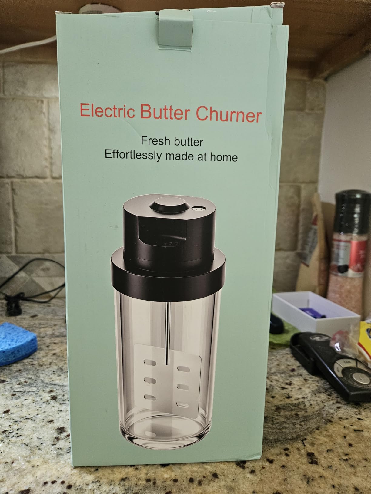Electric Butter Churner 61oz 1.8L Glass Jar One-Touch Butter Maker customer photo 2
