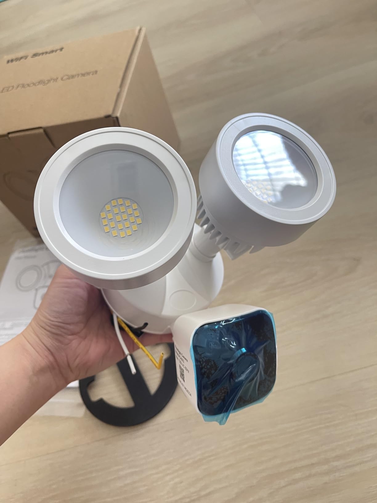 Floodlight Camera Wired, 3K UHD Outdoor Security Camera, Work w/Alexa | 2200-Lumen Motion-Activated Lights, Color Night Vision, 2-Way Audio, 105dB Siren, IP65 Waterproof for Garage, Porch & Yard customer photo 1