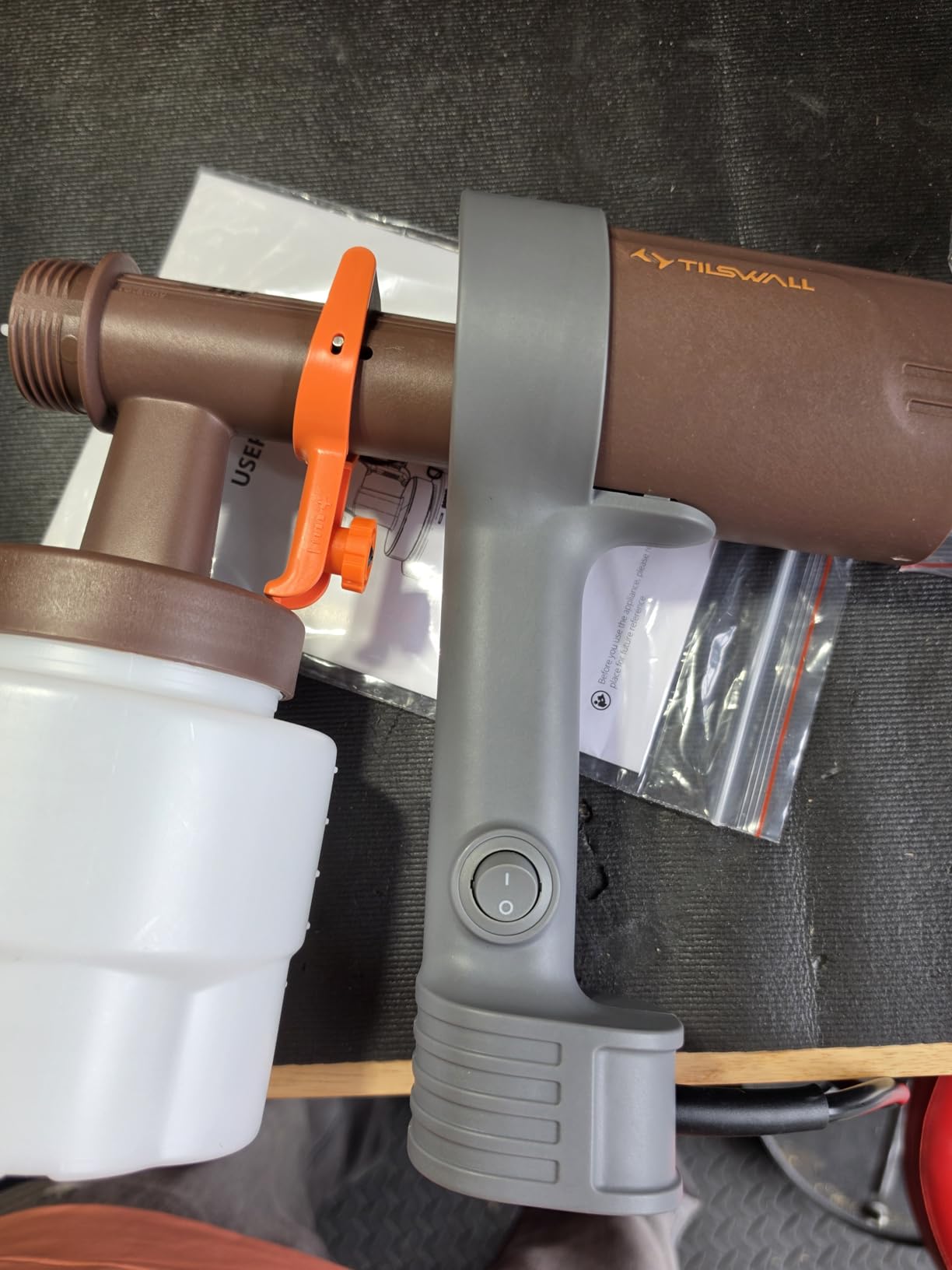Tilswall Paint Sprayer, Shark 600 Ultra-Light HVLP Electric Spray Paint Gun, 3 Nozzles & 3 Patterns, 1200ML/Min, Easy to Clean, Variable Flow Control, Ideal for Furniture, Cabinets, Fence, Walls, Deck customer photo 2