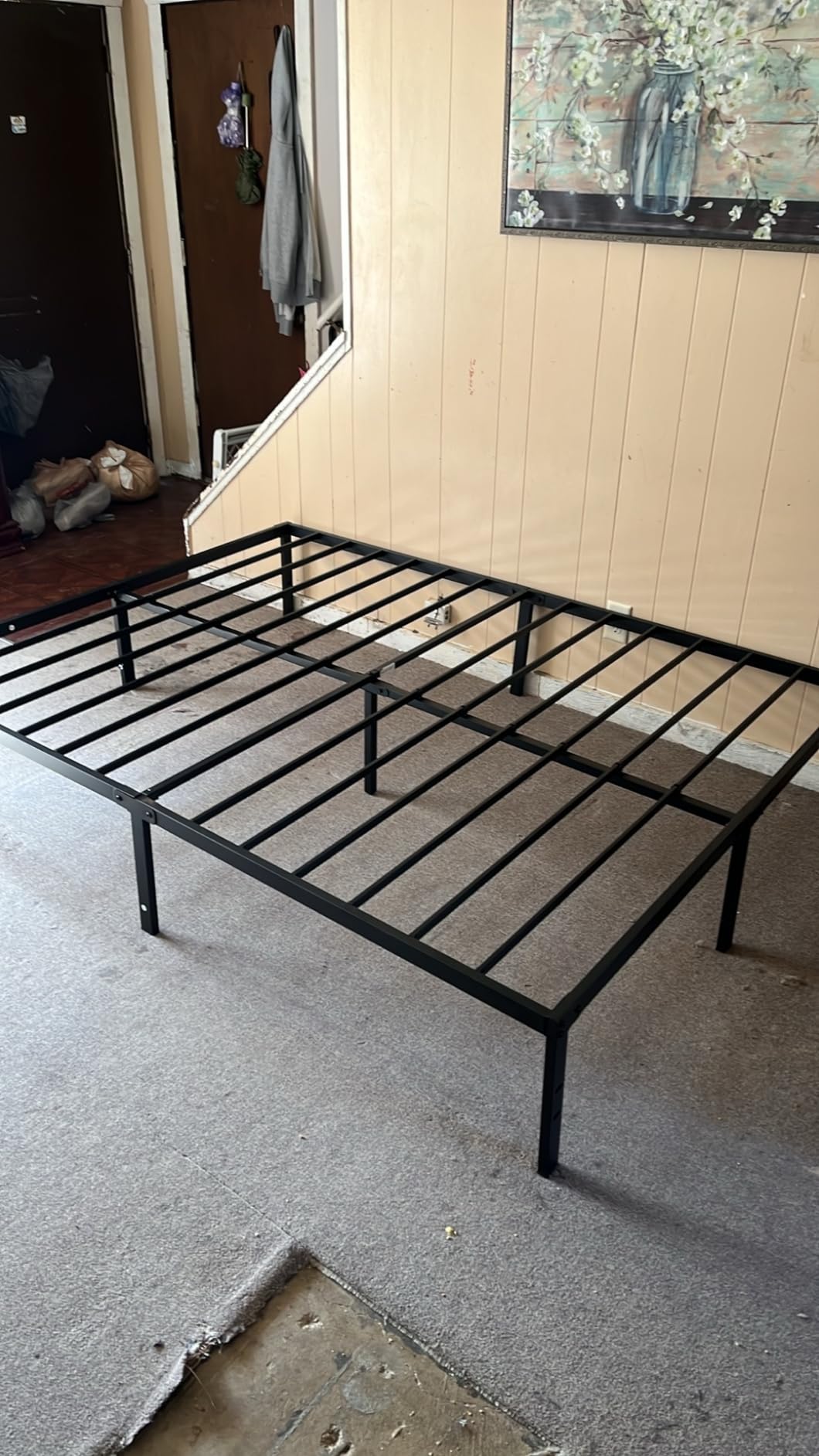 Sweetcripy Queen Bed Frame with Adjustable Headboard, White Cloud Bed | Luxurious Teddy Boucle Platform Bed, Soft Rounded Corners, No Box Spring Required, Non-Slip and Noise-Free, Easy Assembly customer photo 1