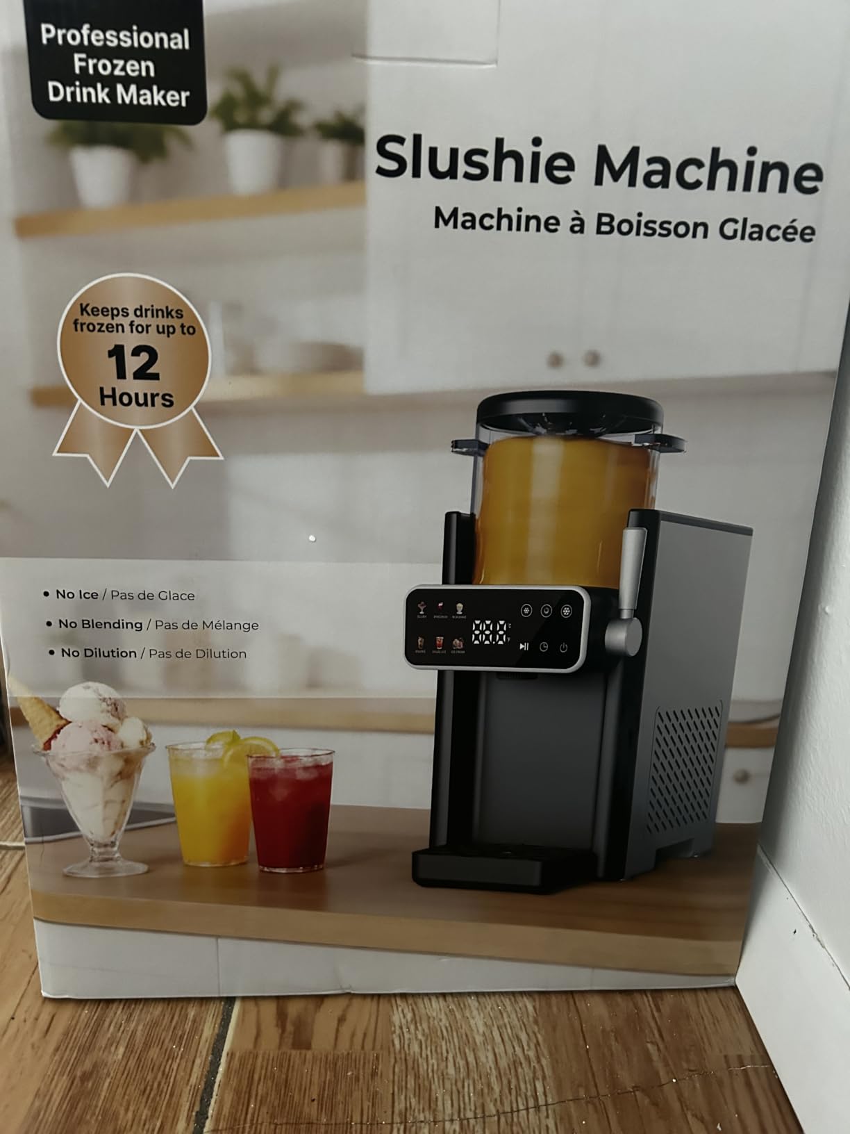 Slushie Machine for Home, Ice Cream Maker, 6 Presets, No Ice Needed, Black | Frozen Drink Maker, 12-Hour Timer, Slushy Machine for Home, LED Display, Margarita, Frappes, Milkshakes, Easy Clean, 1 Pack customer photo 2