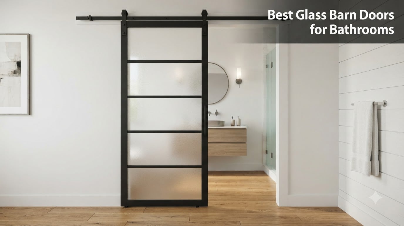 Best Glass Barn Doors for Bathrooms