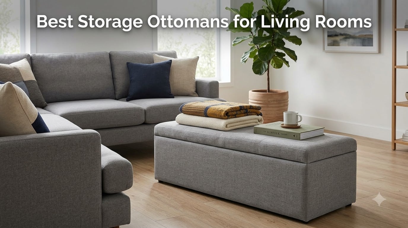 Best Storage Ottomans for Living Rooms