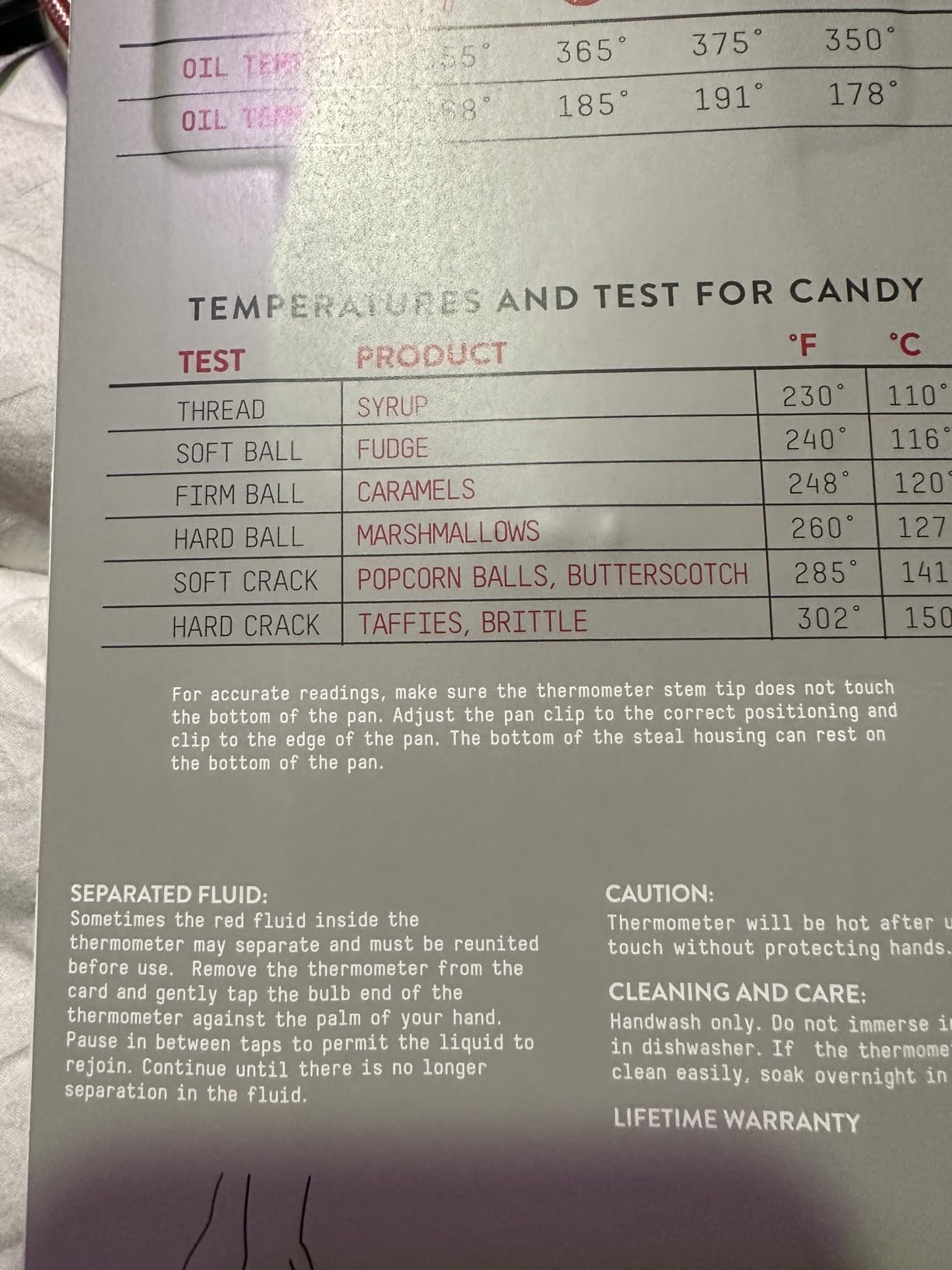 Taylor Stainless Steel Candy and Deep Fry Thermometer, 12-Inch Analog Paddle with Pan Clip, Ideal for Frying, Sugar, Brewing, Syrup, and More customer photo 2