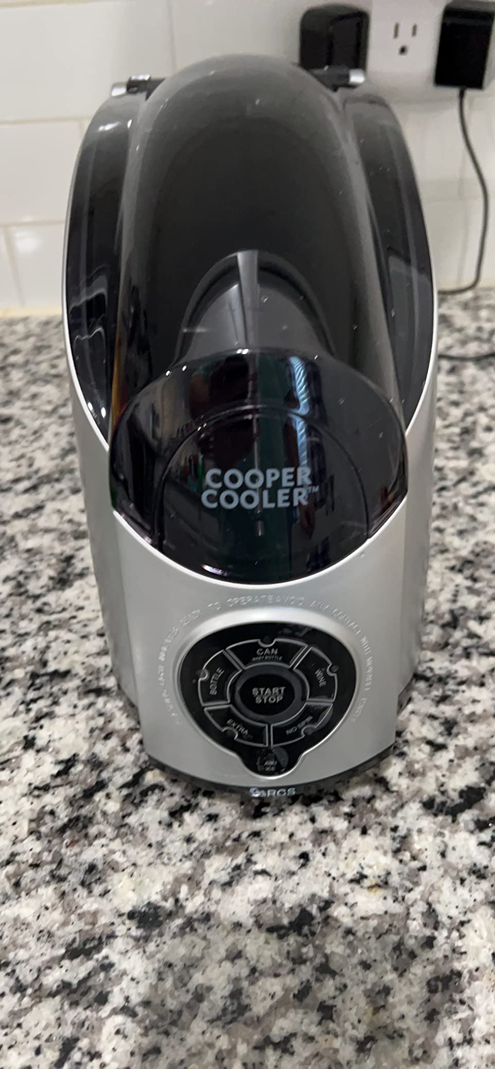 Cooper Cooler - Rapid Beverage & Wine Bottle Chiller for Home Bars & Dorms, Automatic Touchpad, Quick Chill Functionality, Efficient Ice & Water System, Perfect for Sodas, Beer, Wine - Silver customer photo 1