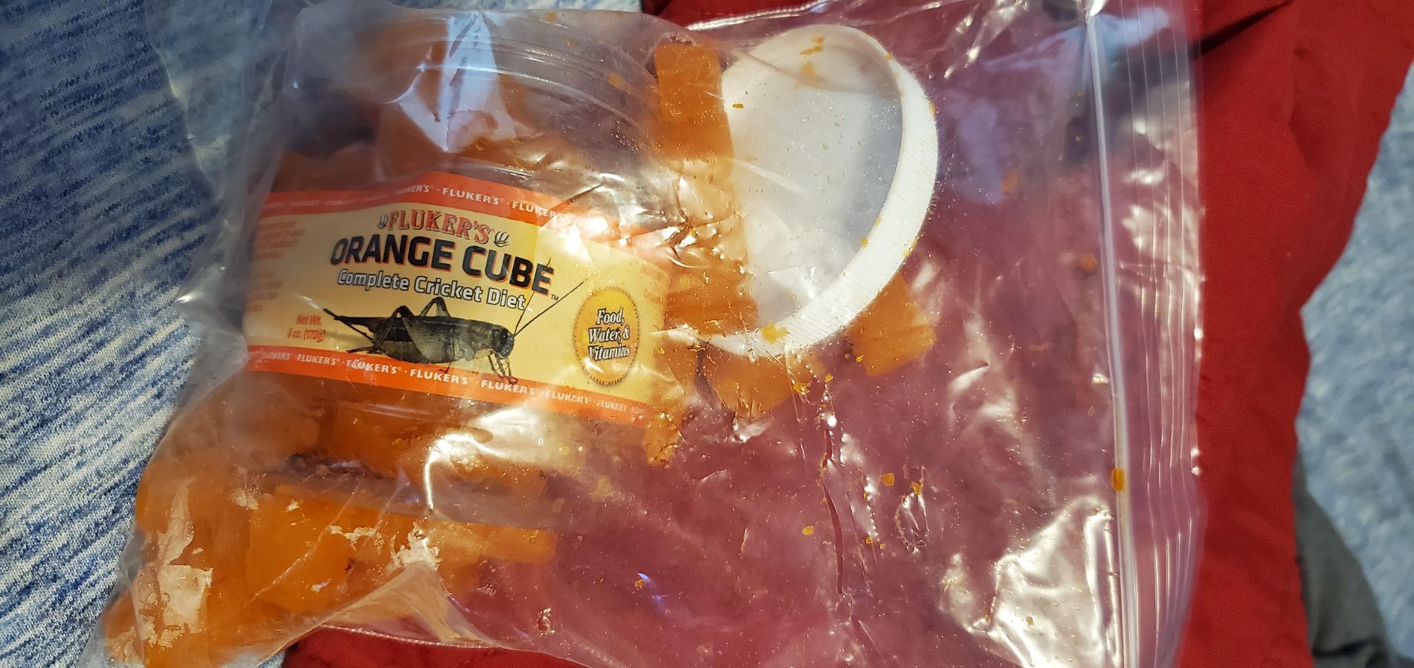 Fluker's Orange Cube Complete Cricket Diet, Gut Load Food for Feeder Insects and Live Crickets, Provides Vitamins, Minerals, and Hydration, 6 oz customer photo 2