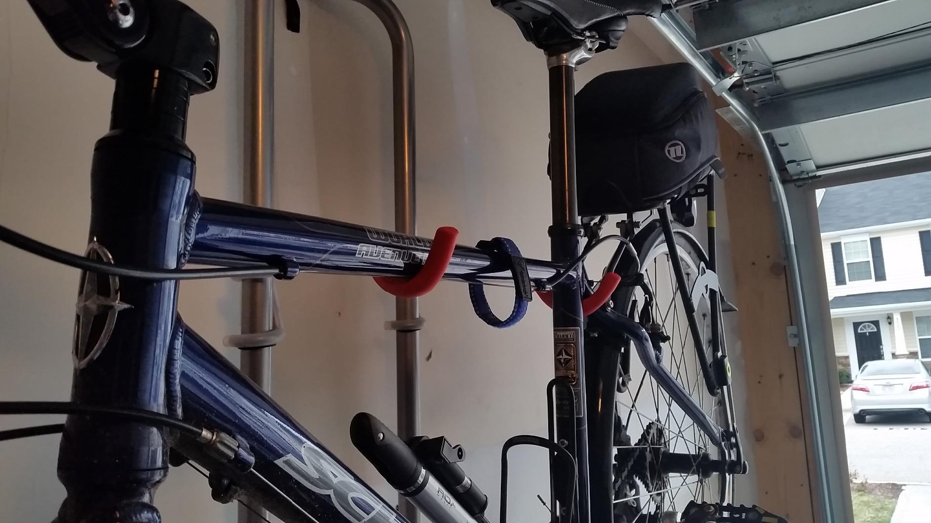 Delta Cycle Michelangelo 2 Bike Storage Rack - Gravity Fully Adjustable Bike Storage Garage For Road, MTB, and Hybrid Bicycles - Vertical Bike Rack Holds Up To 80 lbs customer photo 2