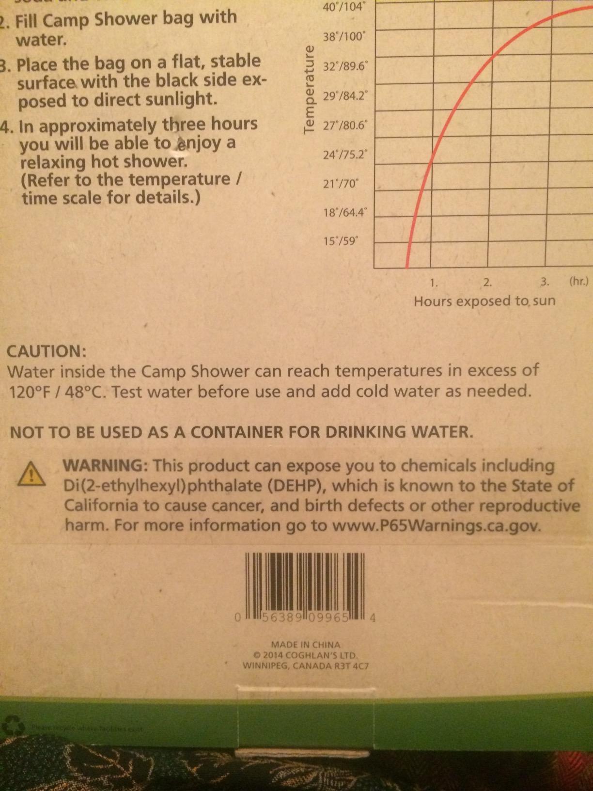 Coghlan's Camp Shower - Portable, Solar-Heated, Outdoor Shower Bag 5 Gallons customer photo 1