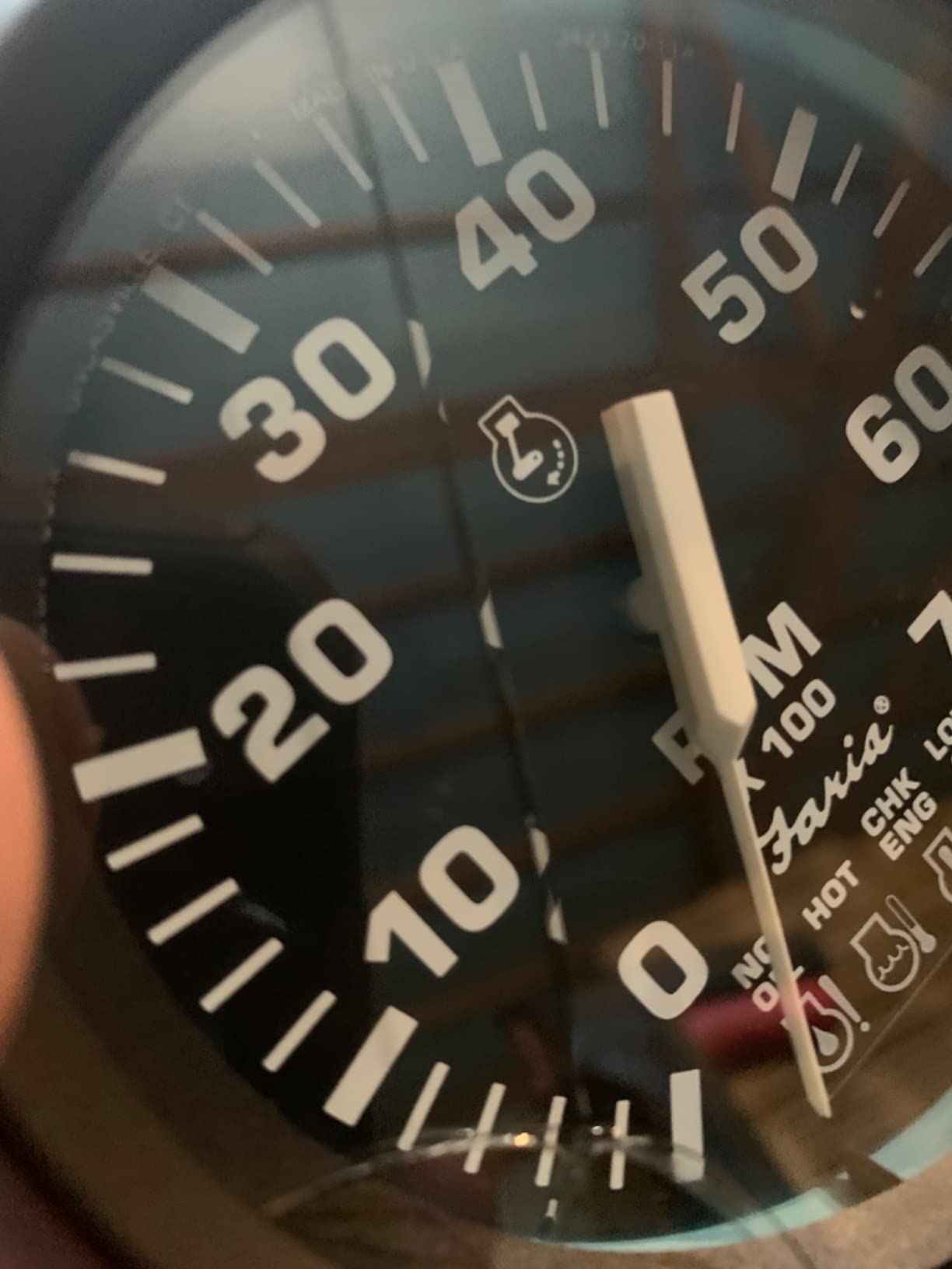 Faria Euro Black 4 Tachometer w/Systemcheck Indicator - 7,000 RPM (Gas - Johnson/Evinrude Outboard) customer photo 1