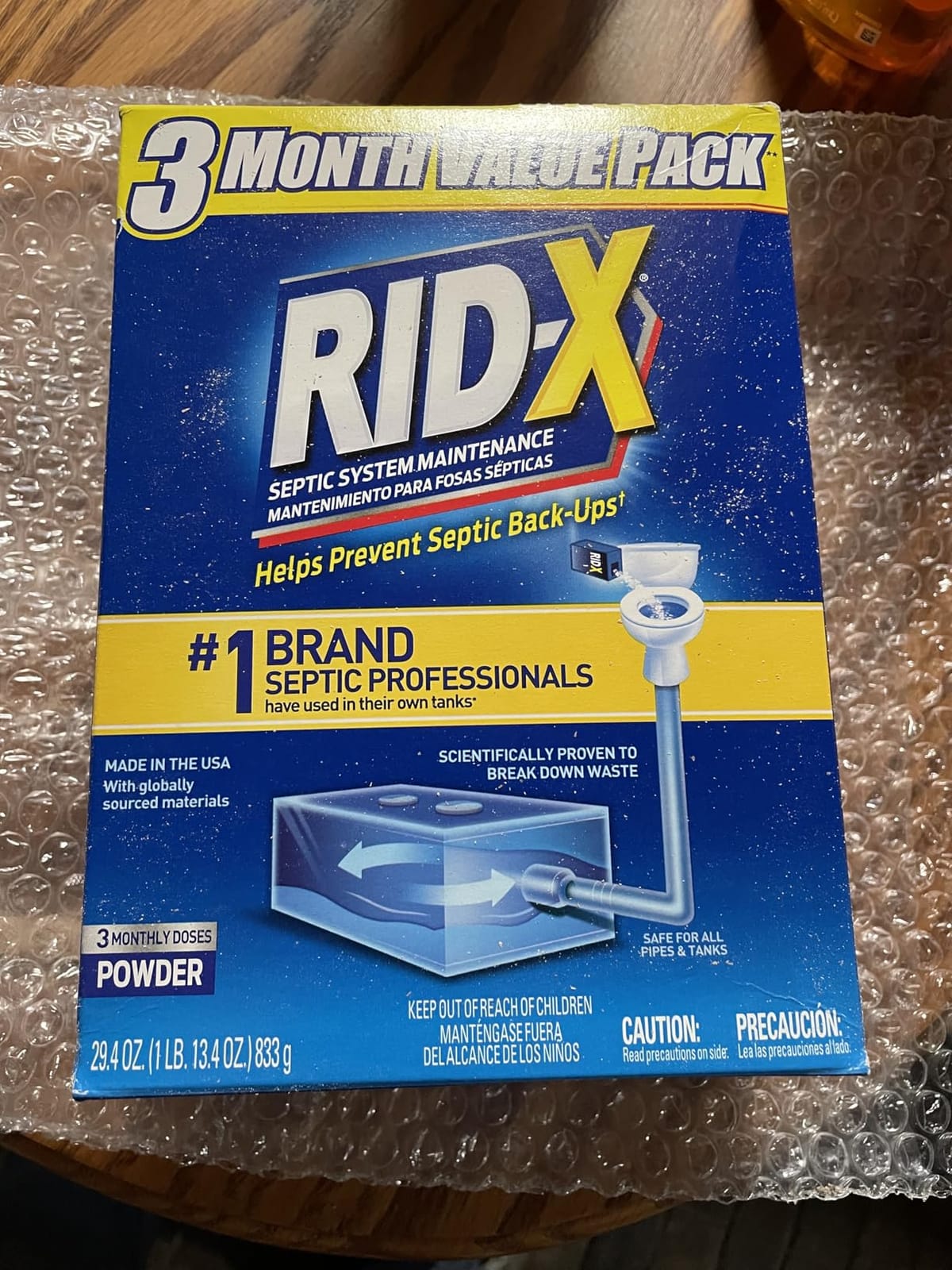 Rid-X Septic Tank Treatment Powder, Septic Treatment, 3 Month Supply customer photo 1