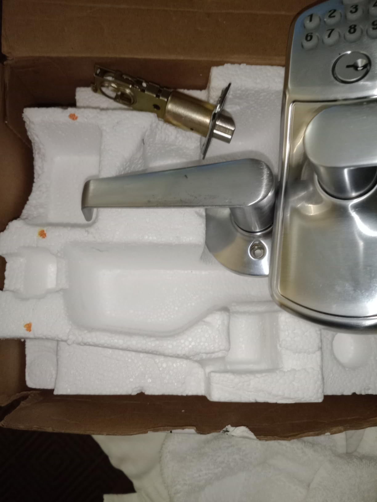 Schlage Electronic Keypad Lock, Lever Handle, Plymouth Trim, Satin Chrome customer photo 2