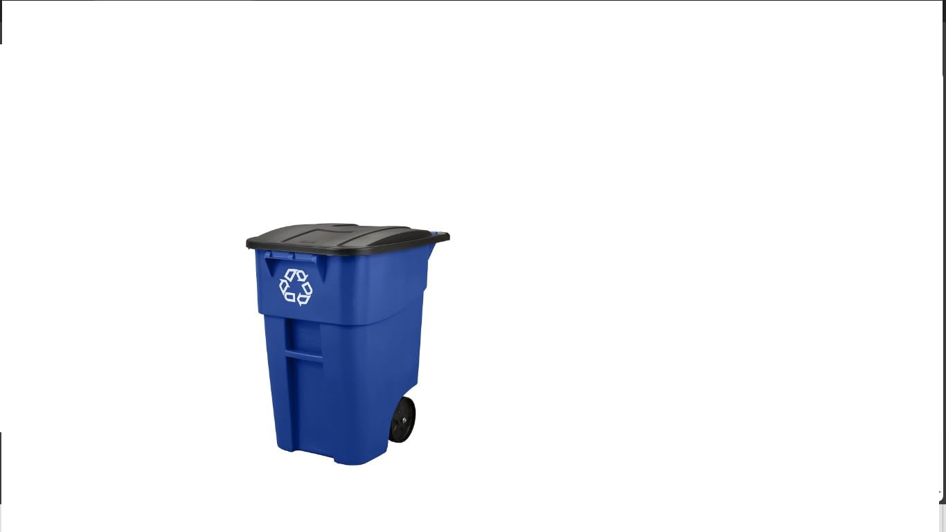 Rubbermaid Commercial Products BRUTE Rollout Trash/Garbage Can/Bin with Wheels, 95 Gal, Gray, for Restaurants/Hospitals/Offices/Back of House/Warehouses/Home customer photo 1