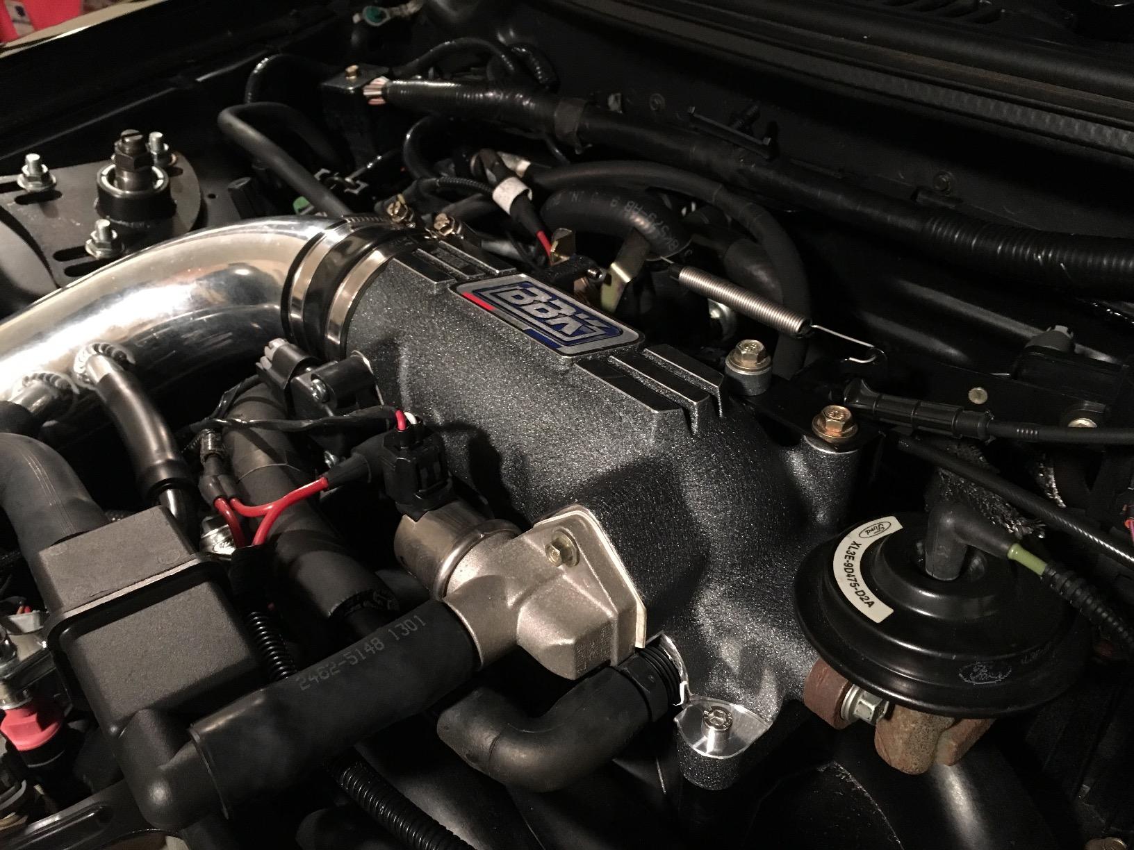 BBK Performance BBK 1780 78mm Throttle Intake - High Flow Power Plus Series for Ford Mustang GT 4.6L 2V - Charcoal Finish customer photo 1