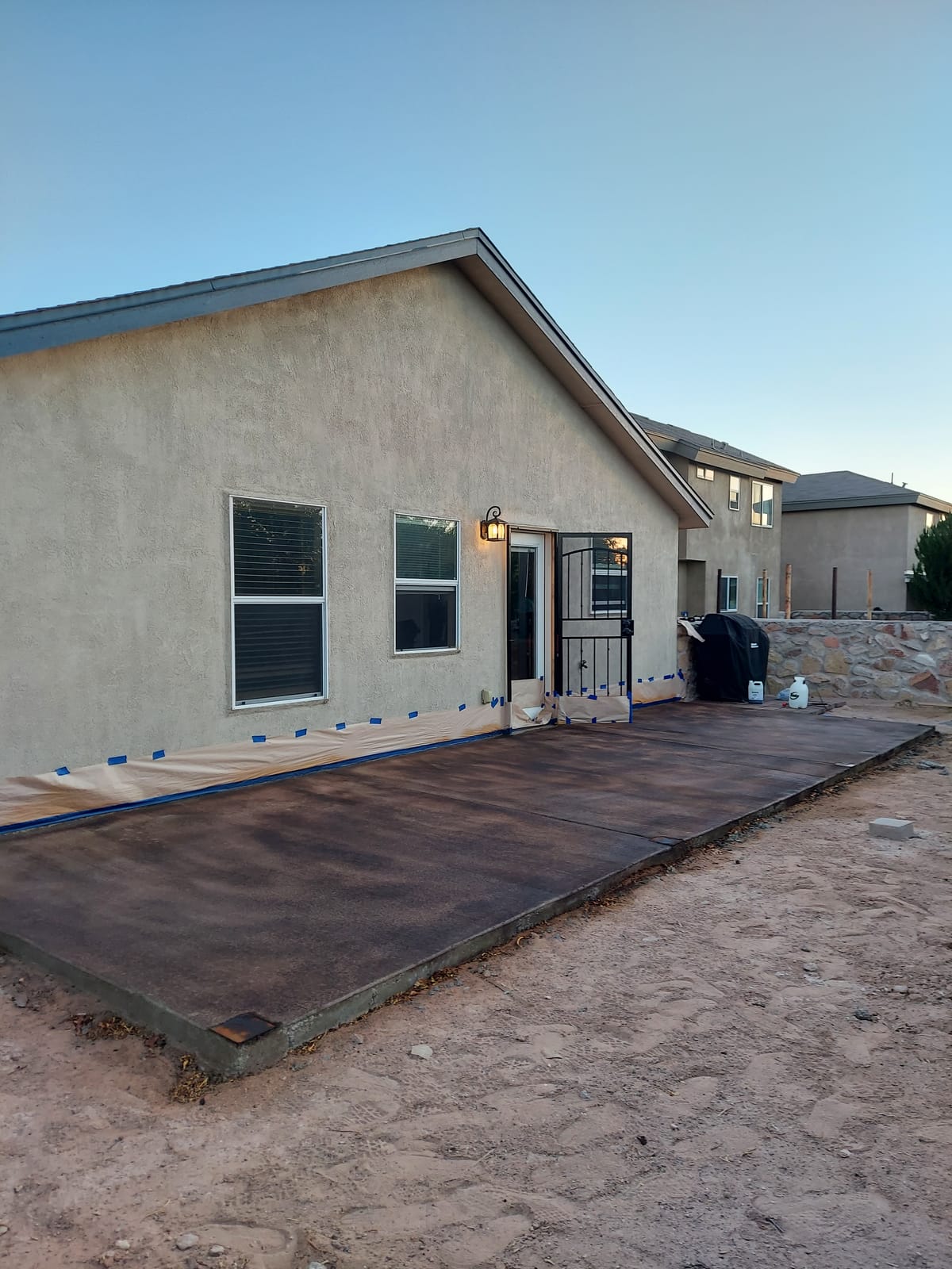 Acid Concrete Stain Professional Grade - Black Walnut, 1 Gallon | Creates a Semi-Transparent, variegated, marbleized finish that showcases unique concrete character and surface variations. customer photo 1