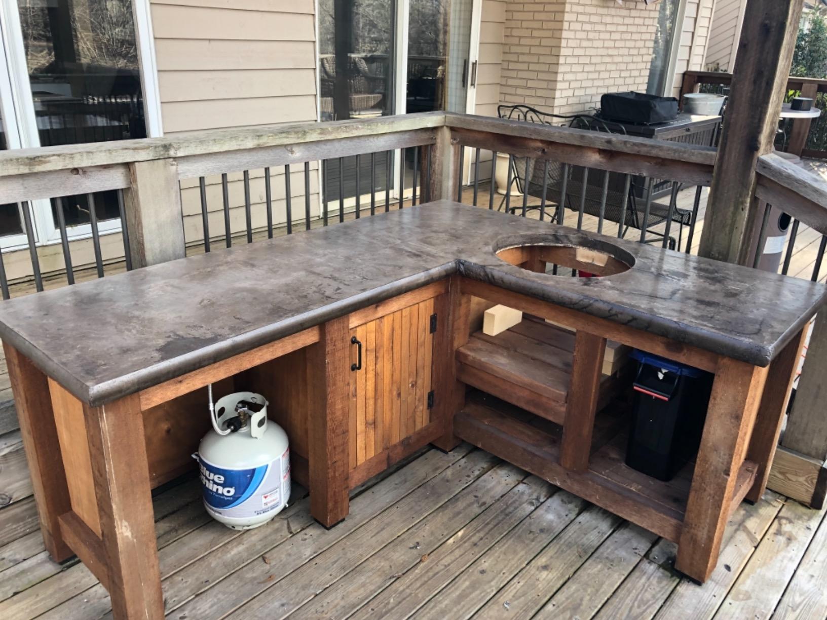 Acid Concrete Stain Professional Grade - Black Walnut, 1 Gallon | Creates a Semi-Transparent, variegated, marbleized finish that showcases unique concrete character and surface variations. customer photo 2