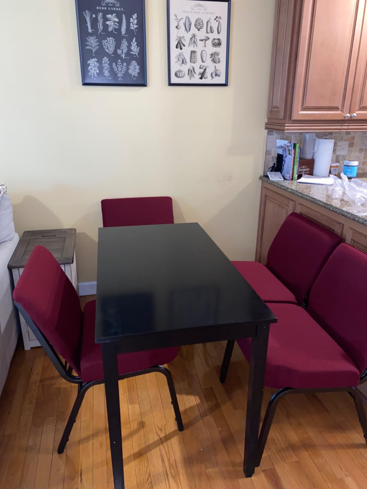 Flash Furniture HERCULES Series 21''W Stacking Church Chair in Brown Fabric - Gold Vein Frame customer photo 2