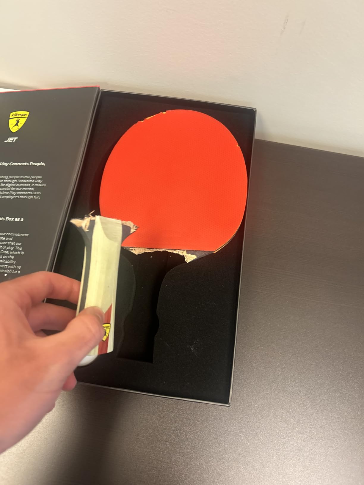 Killerspin Jet 600 Spin N2 Ping Pong Racket – Advanced Table Tennis Racket, 5 Layer Wood Blade, Nitrx-4Z Rubbers, Flared Handle customer photo 1