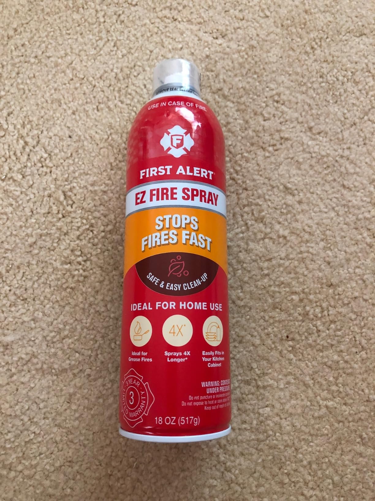 First Alert EZ Fire Spray, Extinguishing Aerosol Spray customer photo 2