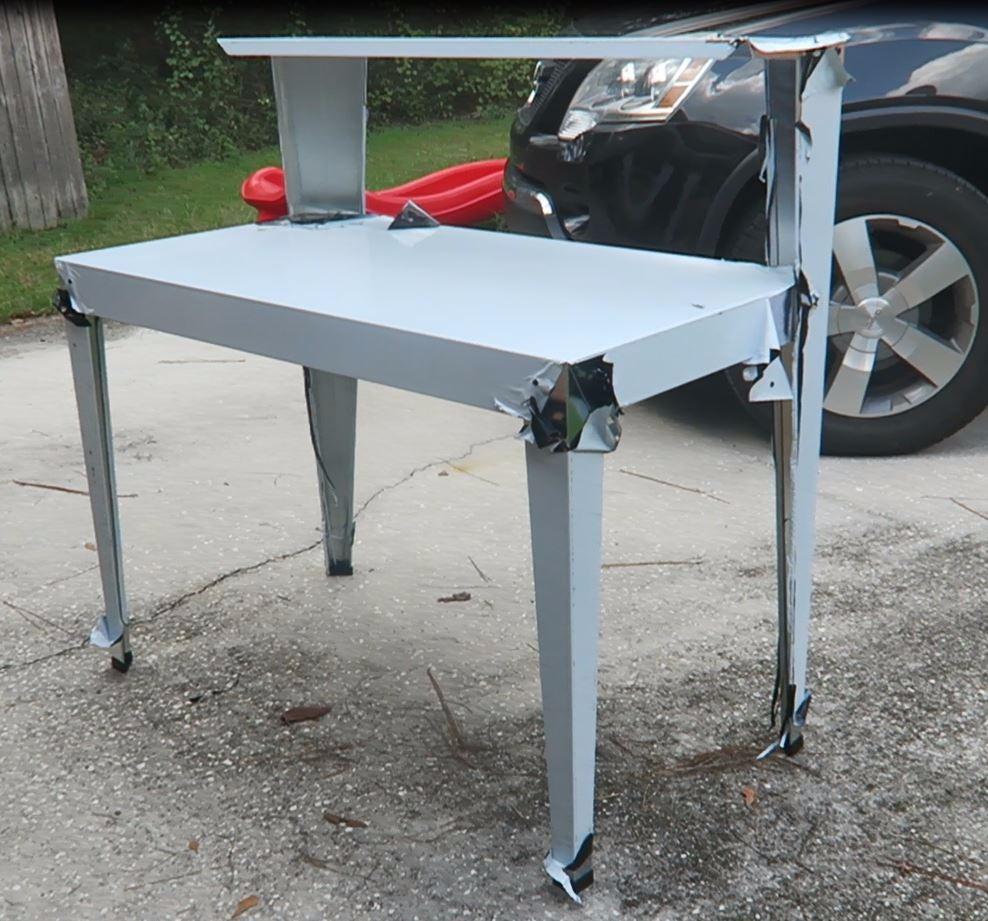 Poly-Tex Metal Galvanized Steel Potting Bench 24” W x 44” L x 44” H, Silver customer photo 2