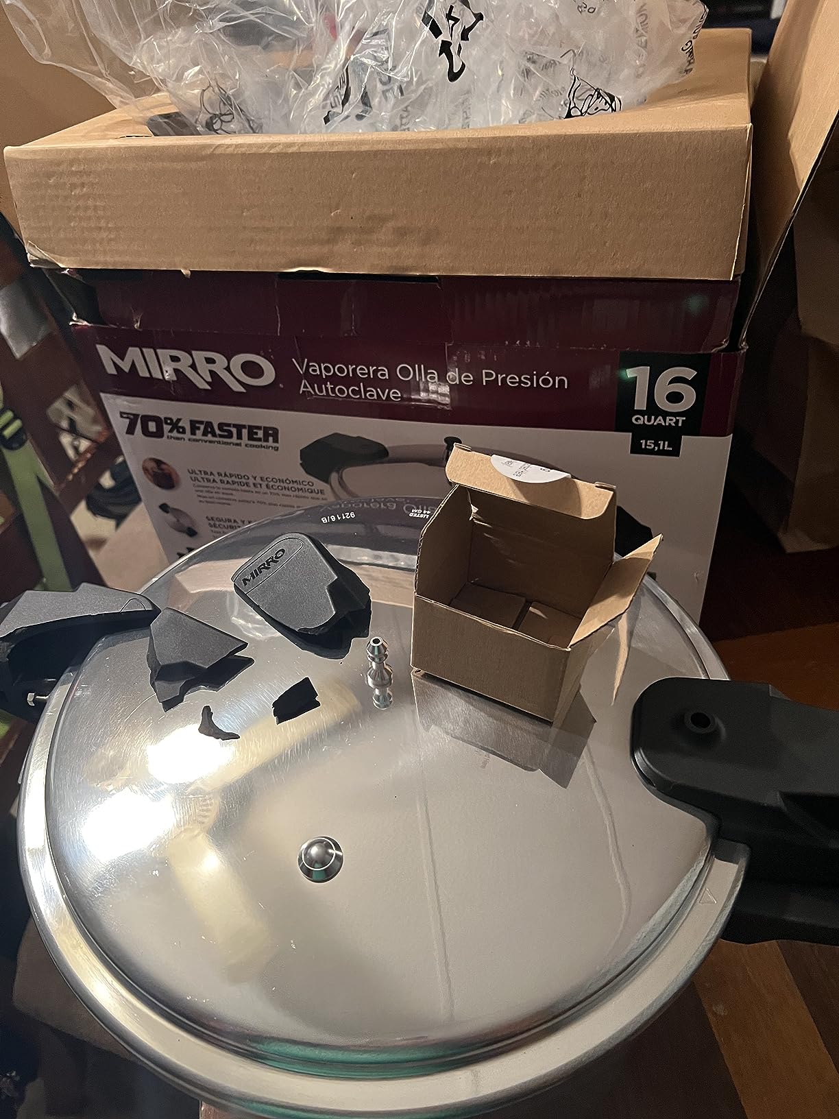 Mirro 7114000228 92116 Polished Aluminum 5 / 10 / 15-PSI Pressure Cooker / Canner Cookware, 16-Quart, Silver customer photo 1