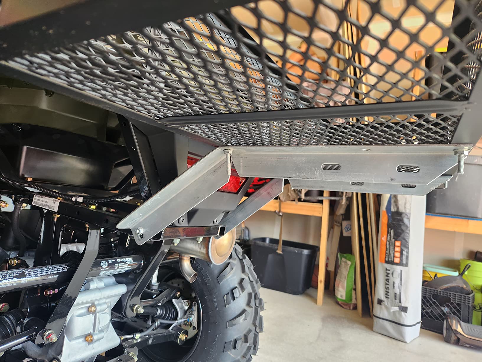 Kolpin 53350 ATV Rear Drop Rack Basket Convertible 3-in-1, Black, 43