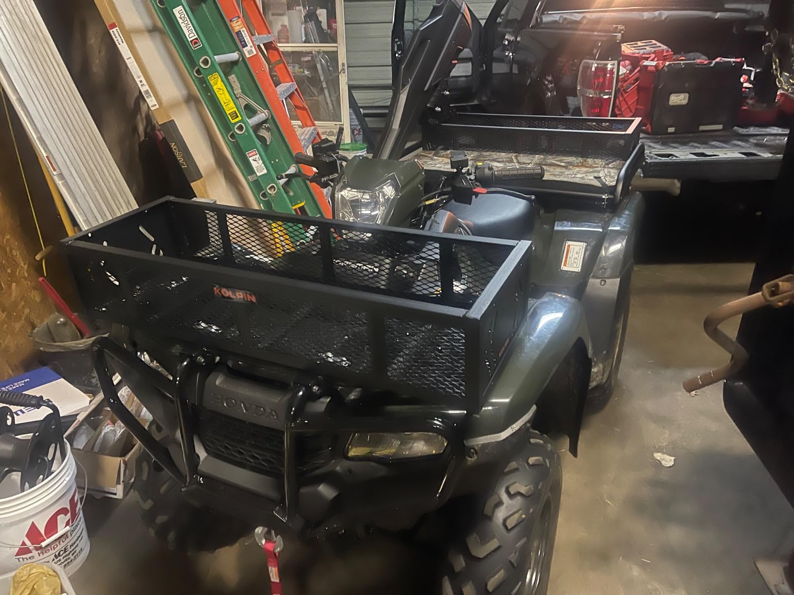 Kolpin 53360 ATV Front Rack Gear Basket, Black customer photo 1