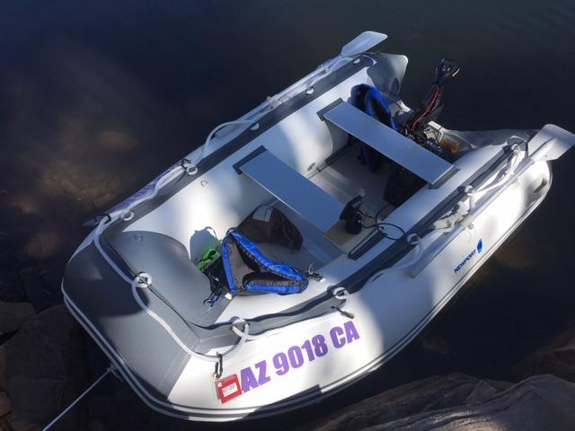 Newport 10ft 6in Newport Model Inflatable Dinghy Boat Transom Sport Tender - 5 Person - 15HP USCG Rated, White/Gray customer photo 1