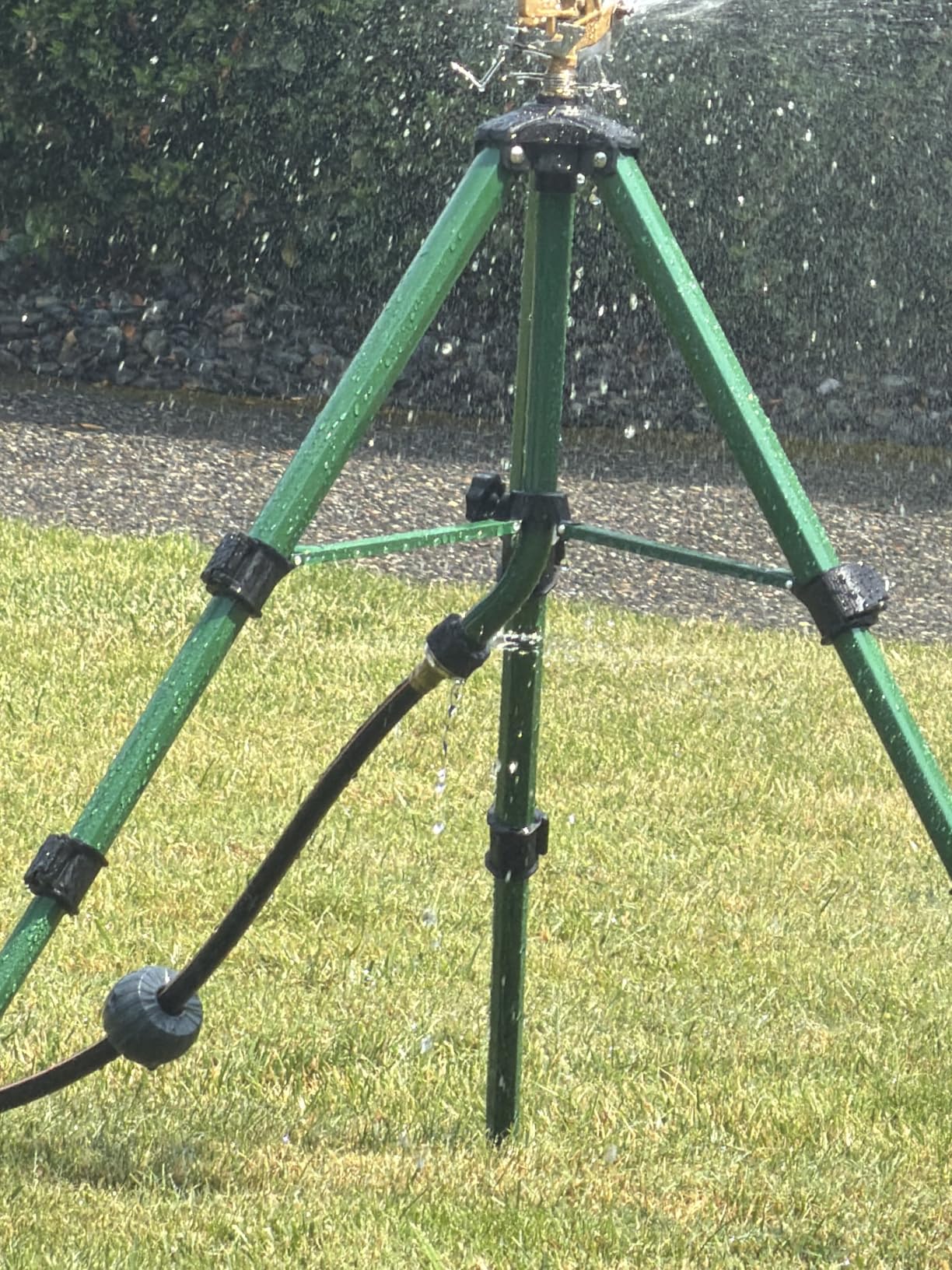 Orbit Tripod Lawn Zinc Impact Sprinkler - 360 Degree Rotating Yard Sprinkler with Adjustable Height - Heavy-Duty Zinc - High-Pressure Nozzle - for Large Lawn Coverage - 56667 customer photo 1