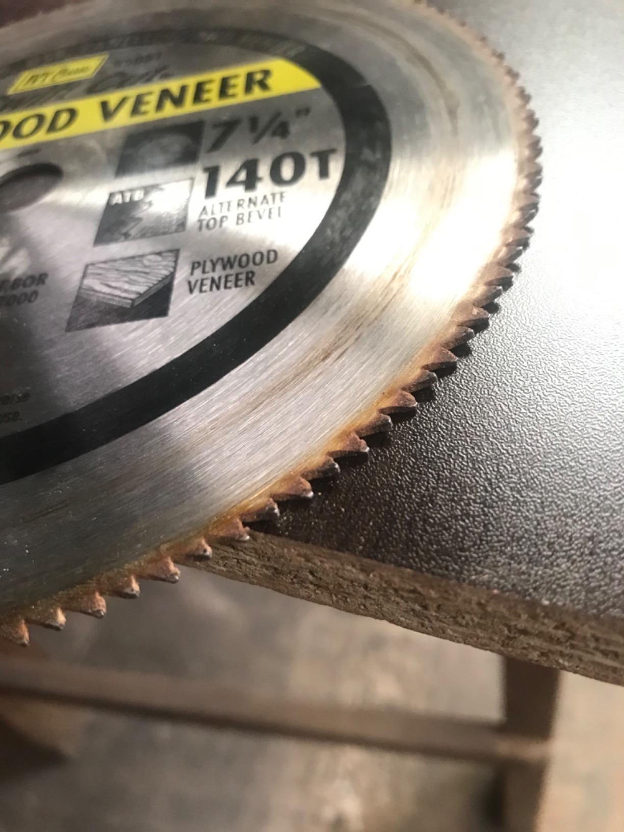 IVY Classic 35031 Swift Cut 7-1/4-Inch 140 Tooth Plywood & Veneer Cutting Circular Saw Blade with 5/8-Inch Diamond Knockout Arbor, 1/Card, Silver customer photo 1
