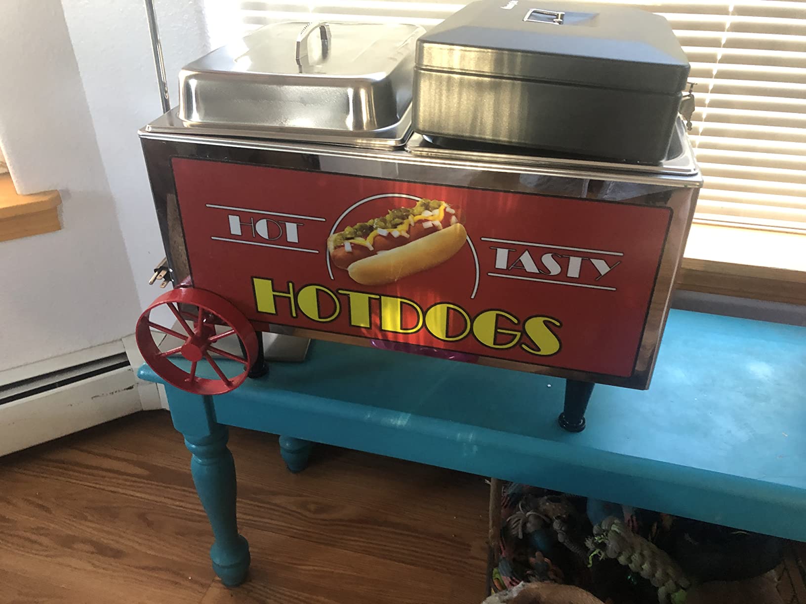 Benchmark 60072 Mini Cart Hotdog Steamer, 120V, 1200W, 10A,Stainless Steel customer photo 2