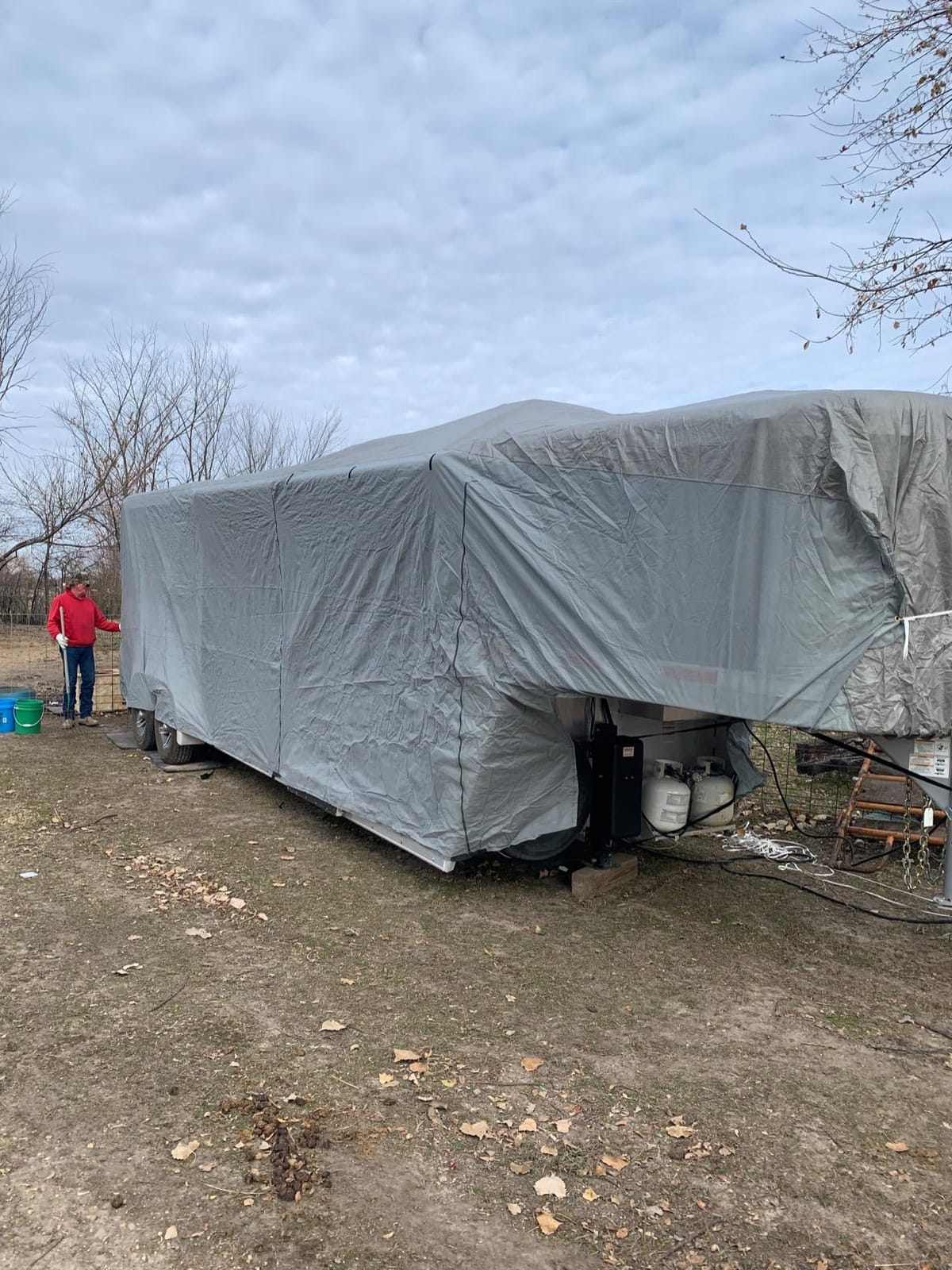 ADCO 46011 SFS Aqua-Shed Gooseneck Horse Trailer Cover - Up to 24'6