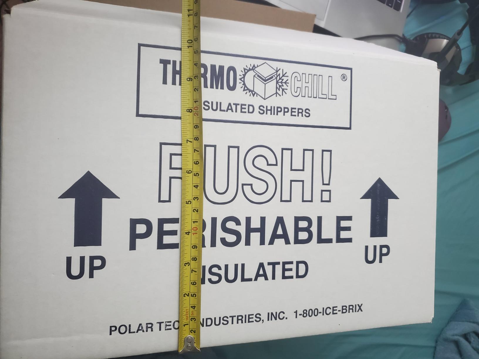 Polar Tech 227C Thermo Chill Insulated Carton with Foam Shipper, Medium, 15.5