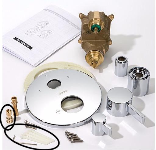 hansgrohe Ecostat Modern Pressure Balance Shower Valve Trim with Diverter in Chrome, 04447000 customer photo 1