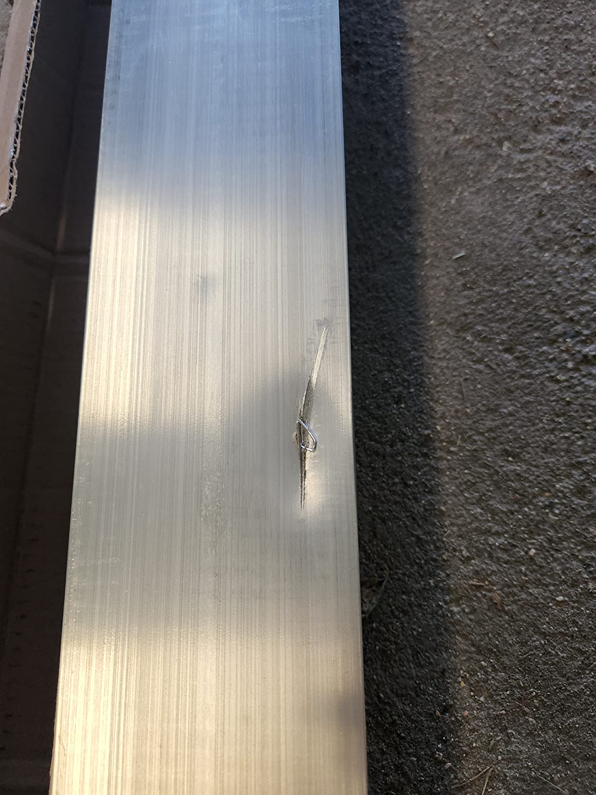Bon Reinforced Aluminum H Screed 1-1/2 in. x 3-1/2 in. x 14 ft. with Welded End Cap for Concrete Finishing customer photo 2