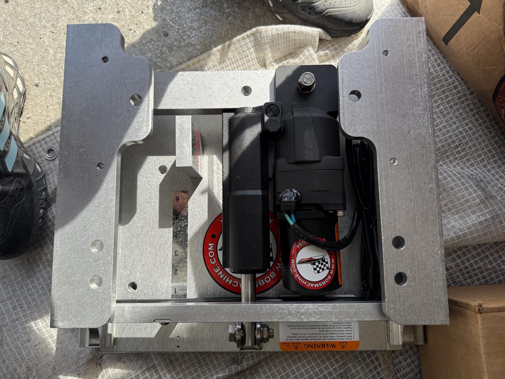 Bob's Machine 6 in Jac Plate 100-106010, 6 in Setback - Rated up to 300 HP | Outboard Jack Plate with 7.5 in Total Lift - Internal Hydraulic Pump, Tension Rods, Pre-Drilled Dual Side Mount customer photo 1