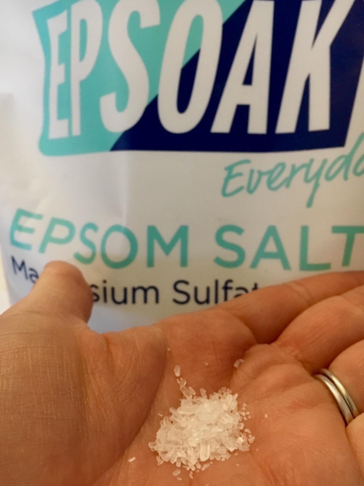 Epsoak Epsom Salt 2 lb. Magnesium Sulfate USP. Resealable Epsom Salt Bag Unscented, Made in The USA, Cruelty-Free Certified customer photo 1