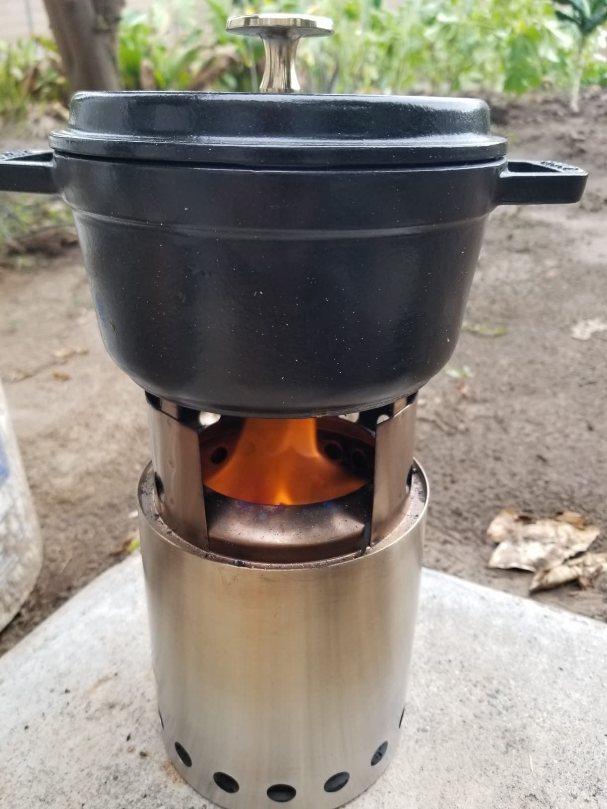 Solo Stove Titan Camping Stove Portable Stove for Backpacking and Outdoor Cooking Great Stainless Steel Camping Backpacking Stove Compact Wood Stove Design-No Batteries or Liquid Fuel Canisters Needed customer photo 1