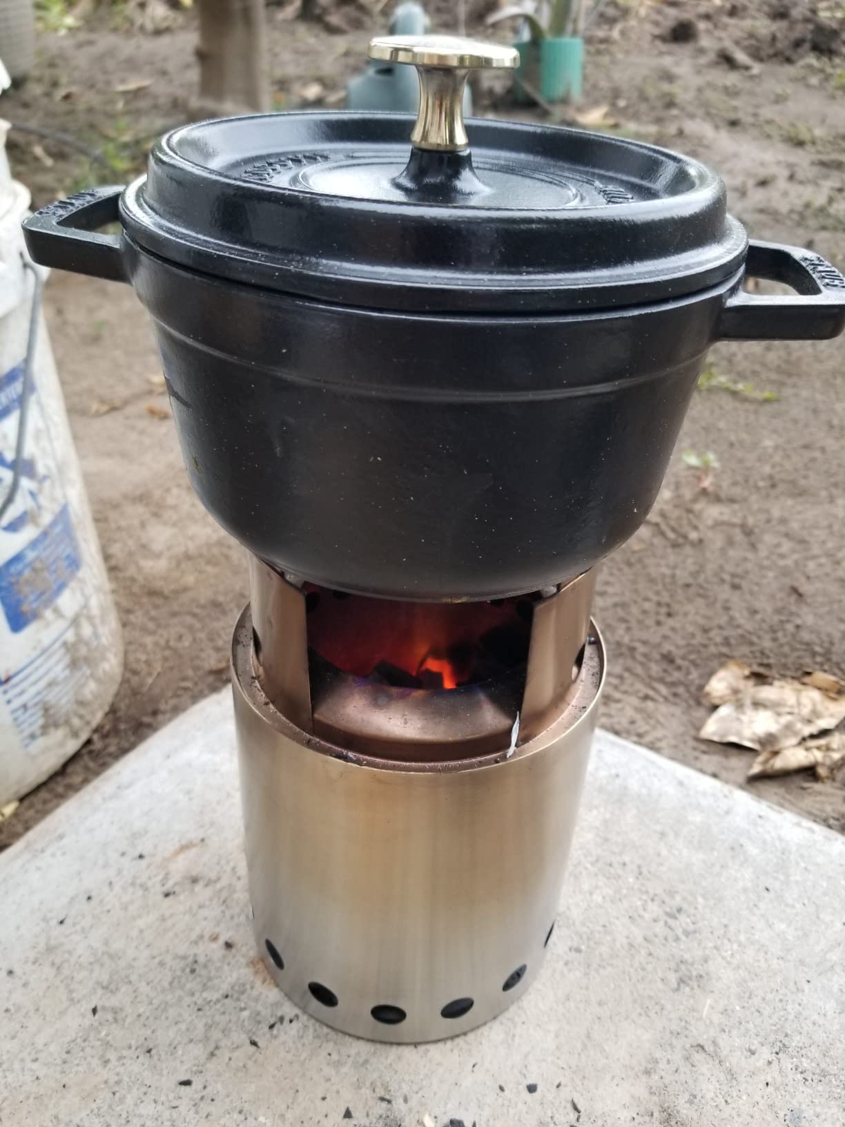 Solo Stove Titan Camping Stove Portable Stove for Backpacking and Outdoor Cooking Great Stainless Steel Camping Backpacking Stove Compact Wood Stove Design-No Batteries or Liquid Fuel Canisters Needed customer photo 2