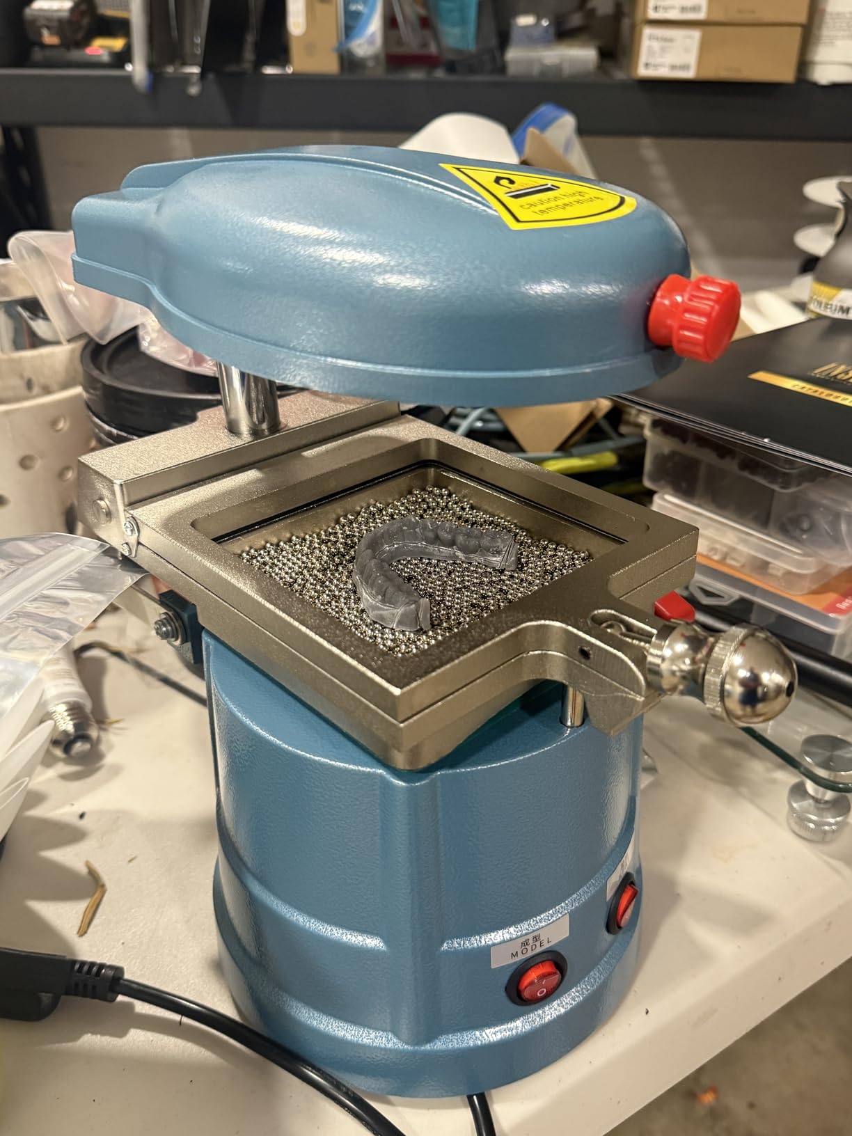 Laboratory Dental Vacuum Forming Molding 110V Machine Lab Maquina Ferulas dentQ customer photo 2