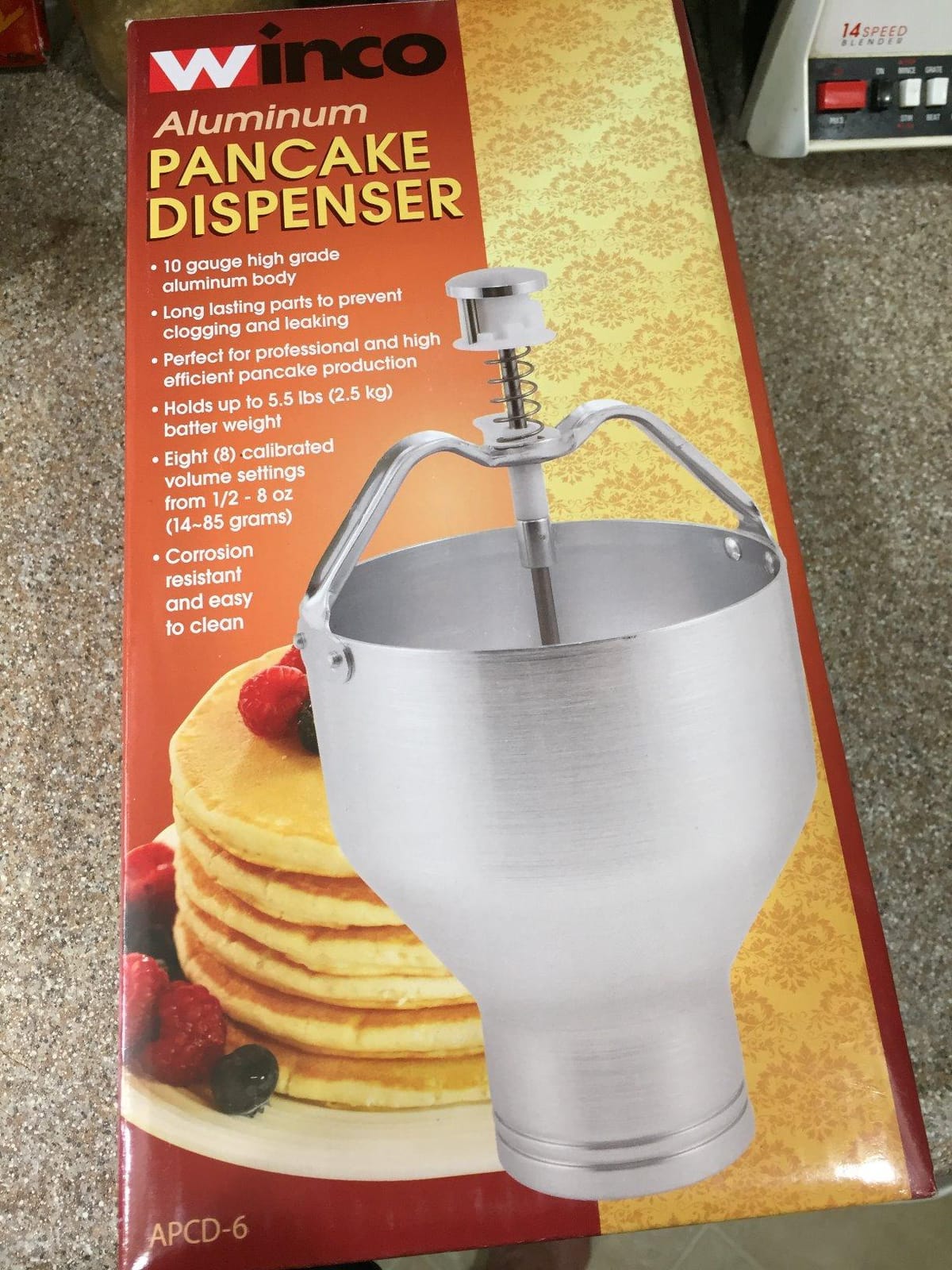 Winco B00HFASGM2 Aluminum Pancake Dispenser, Medium customer photo 1